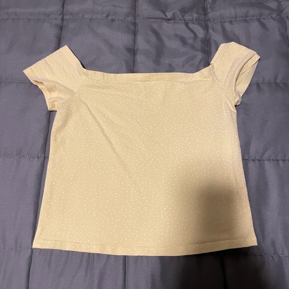 Yellow crop top